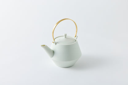 Clay Teapot with Brass Handle