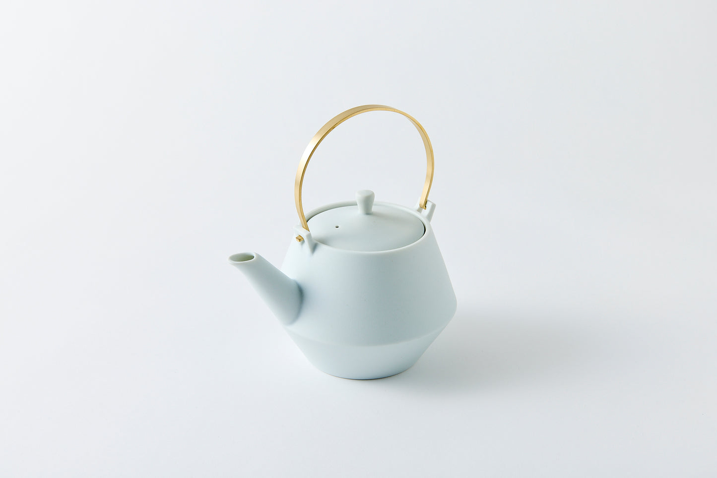 Clay Teapot with Brass Handle