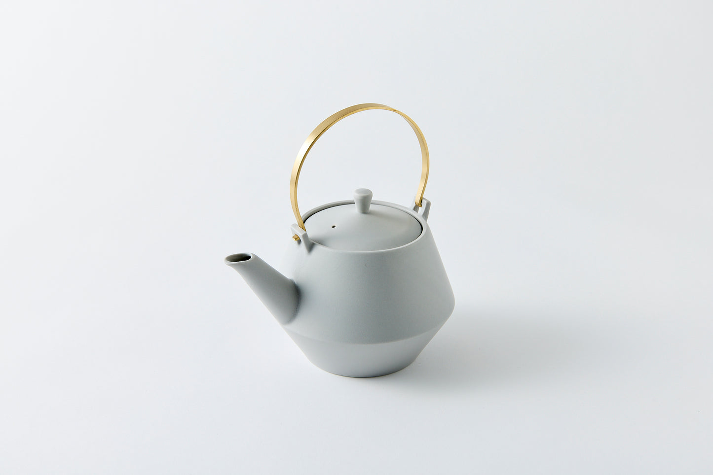 Clay Teapot with Brass Handle