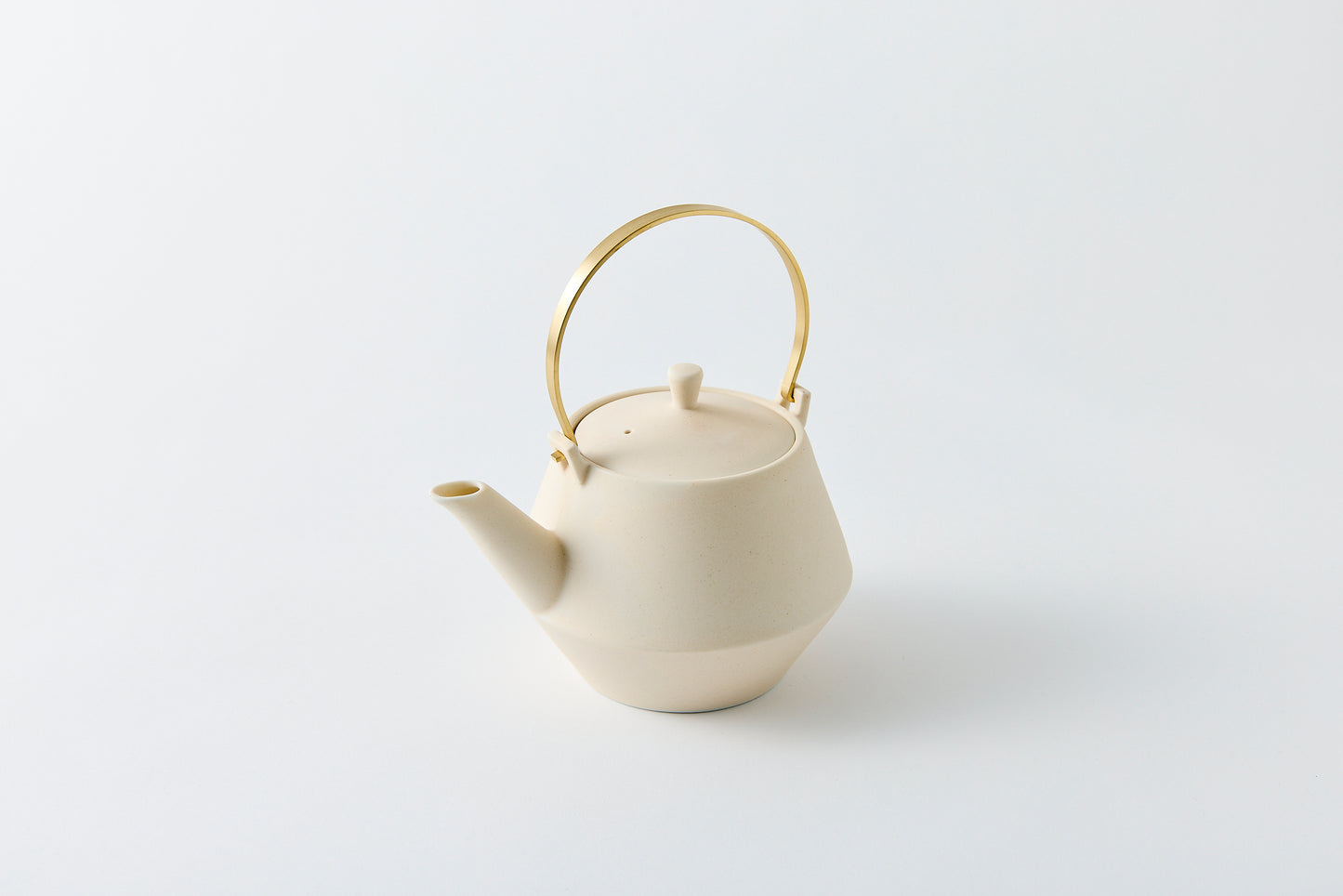 Clay Teapot with Brass Handle