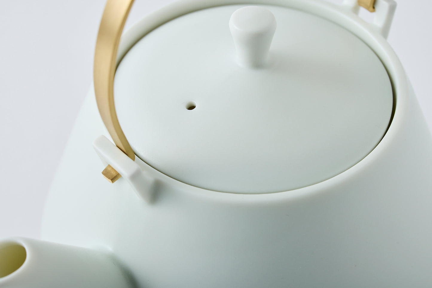 Clay Teapot with Brass Handle