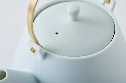 Clay Teapot with Brass Handle