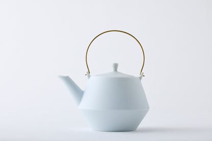 Clay Teapot with Brass Handle