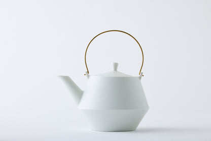 Clay Teapot with Brass Handle