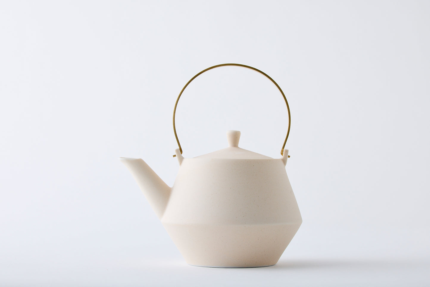 Clay Teapot with Brass Handle