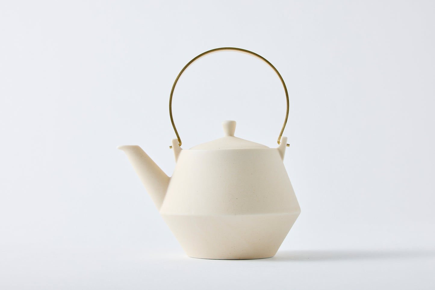 Clay Teapot Mini with Brass Handle