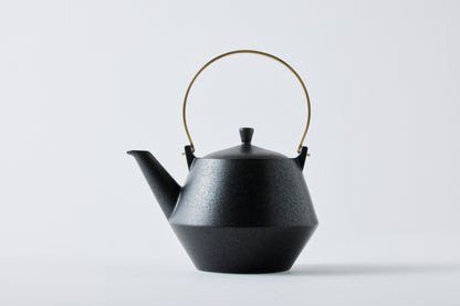 Clay Teapot Mini with Brass Handle