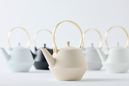 Clay Teapot Mini with Brass Handle