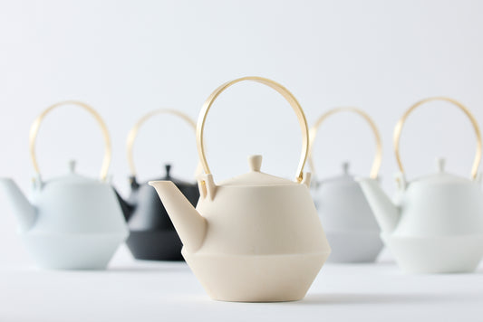 Clay Teapot Mini with Brass Handle