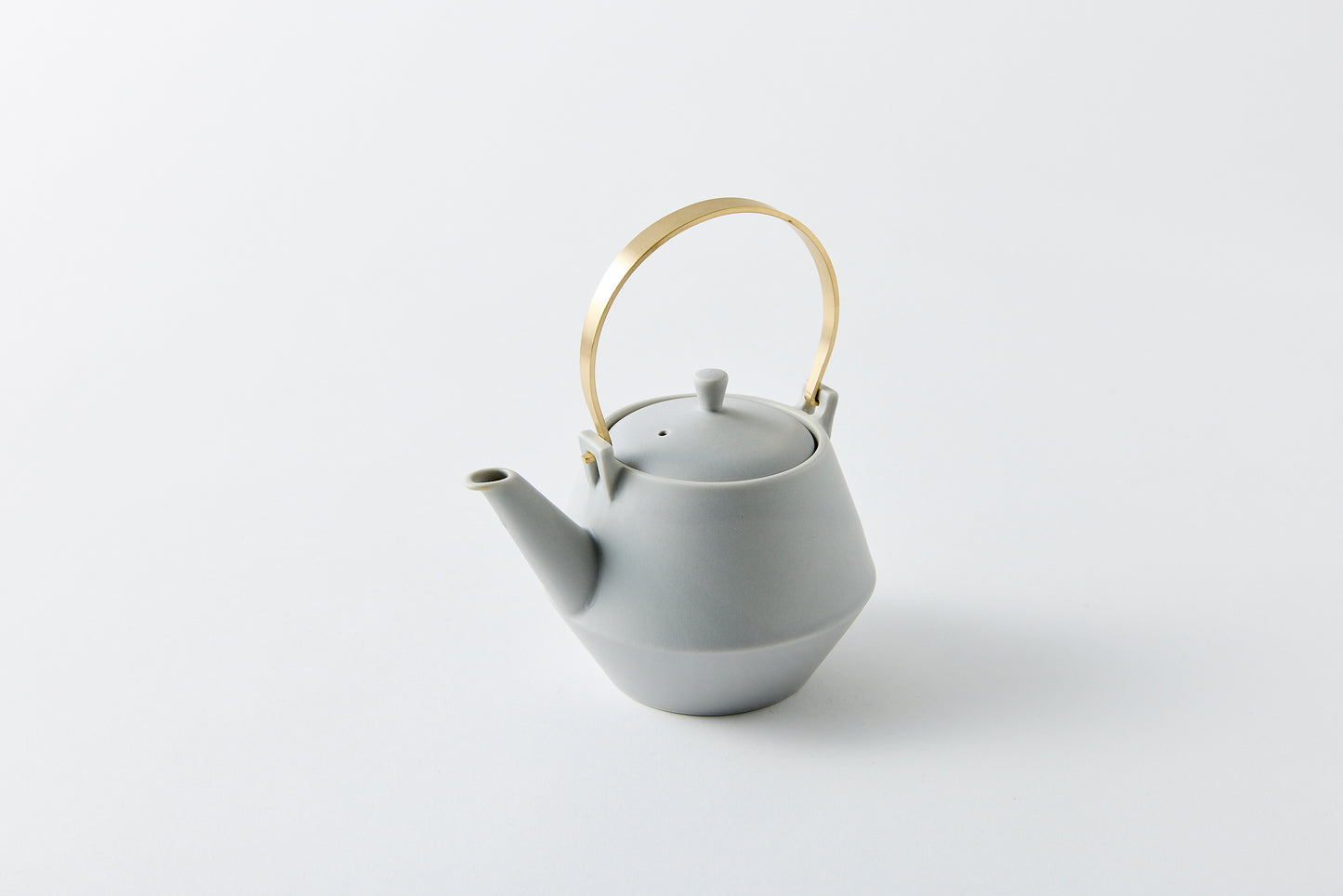 Clay Teapot Mini with Brass Handle