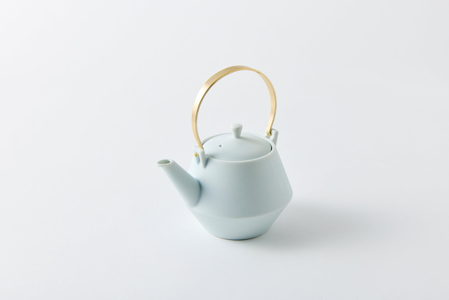 Clay Teapot Mini with Brass Handle