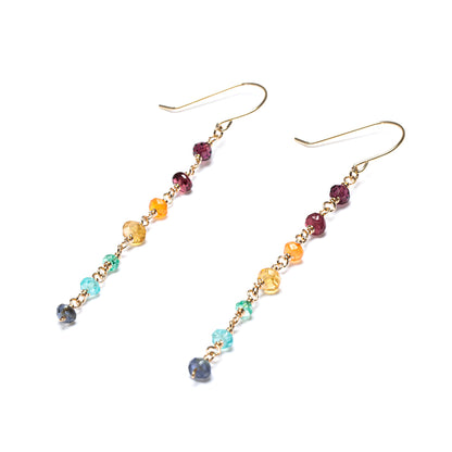 [ BASIC ] Multicolor Stone Pierced Earrings