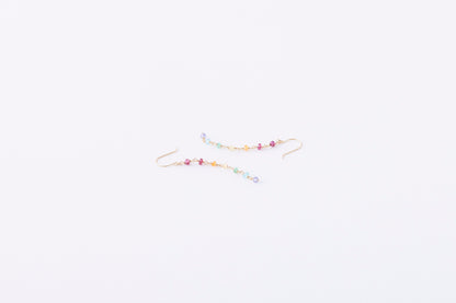 [ BASIC ] Multicolor Stone Pierced Earrings