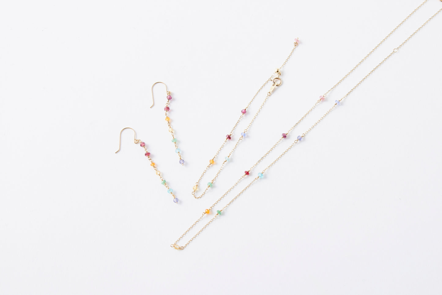 [ BASIC ] Multicolor Station Necklace