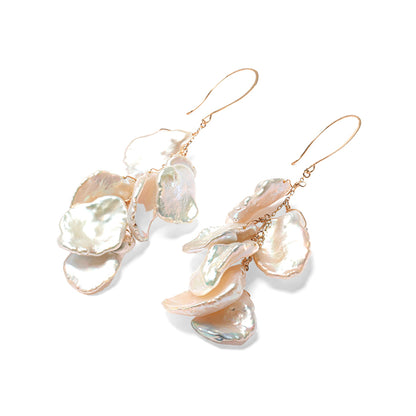 [ noble ] Petal Pearl Pierced Earrings