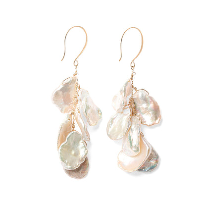 [ noble ] Petal Pearl Pierced Earrings