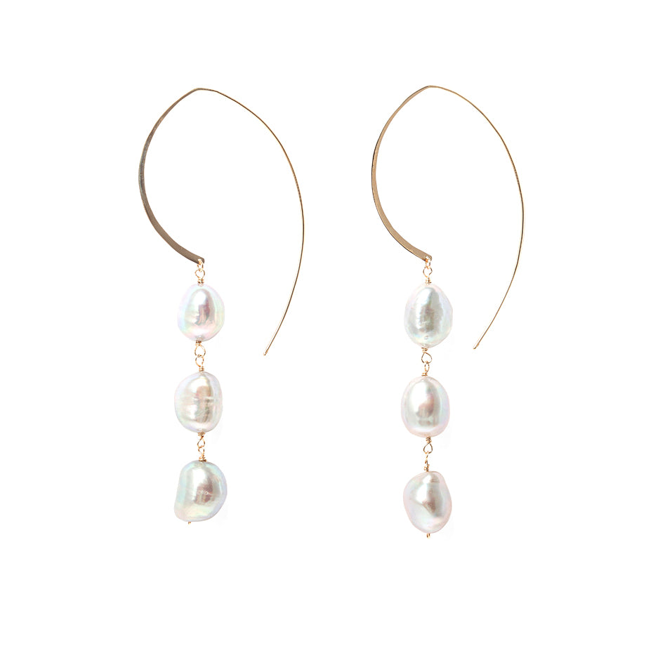 [ noble ] Gray Pearl Pierced Earrings