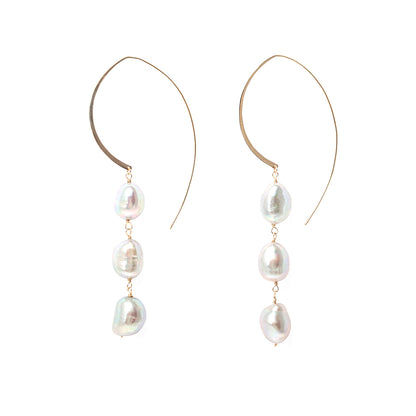 [ noble ] Gray Pearl Pierced Earrings