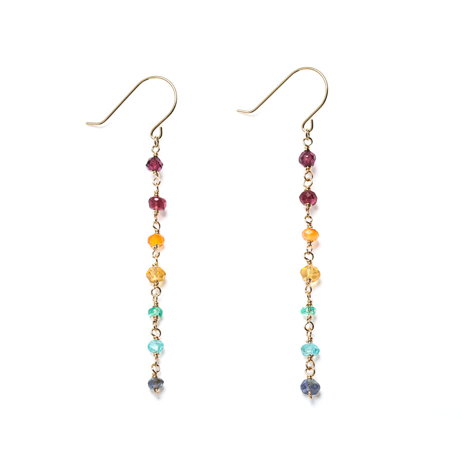 [ BASIC ] Multicolor Stone Pierced Earrings