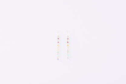 [ BASIC ] Multicolor Stone Pierced Earrings