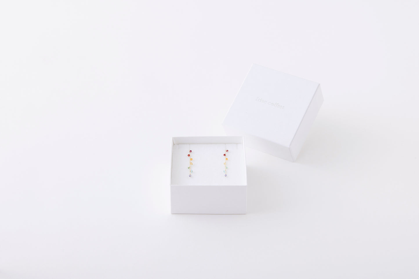 [ BASIC ] Multicolor Stone Threader Earrings