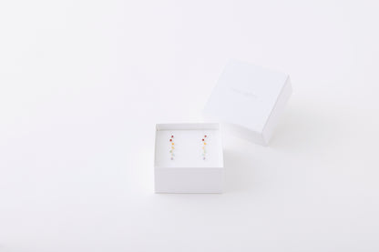 [ BASIC ] Multicolor Stone Threader Earrings