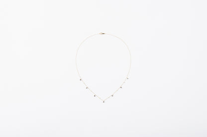 [ BASIC ] Black Diamond Station Necklace