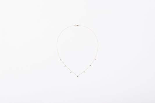 [ BASIC ] Black Diamond Station Necklace