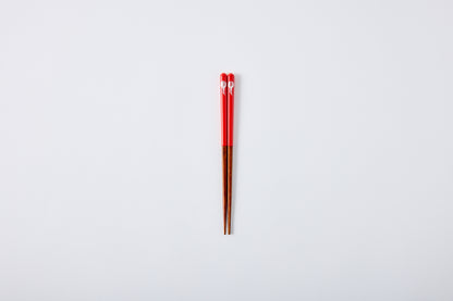 Dishwasher-Safe Chopsticks Moon Rabbit Red 18cm